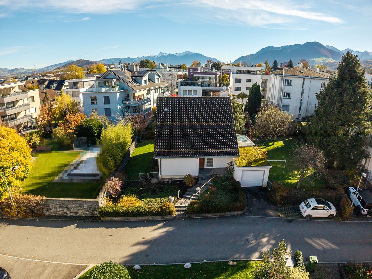 6.5-Zi-Einfamilienhaus mit Garten & Wintergarten zur Miete in Lachen SZ(befristet auf mind. 2 Jahre)
